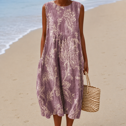 Livia™ | Airy Belly-Concealing Floral Midi Dress
