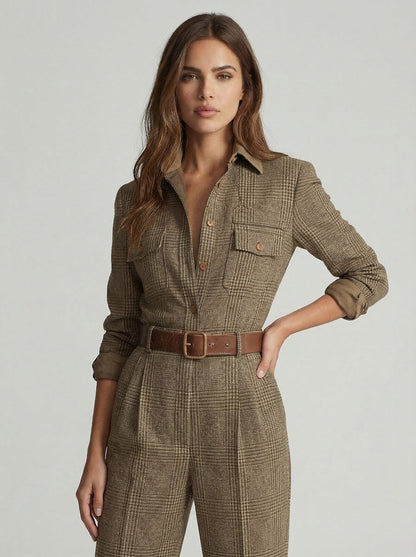 Fionnuala | Checked Jumpsuit