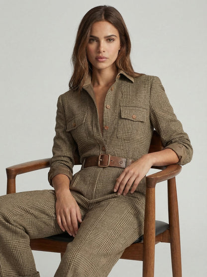 Fionnuala | Checked Jumpsuit