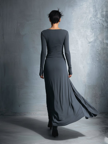 Tuathflaith | Long Dress with Side Knot