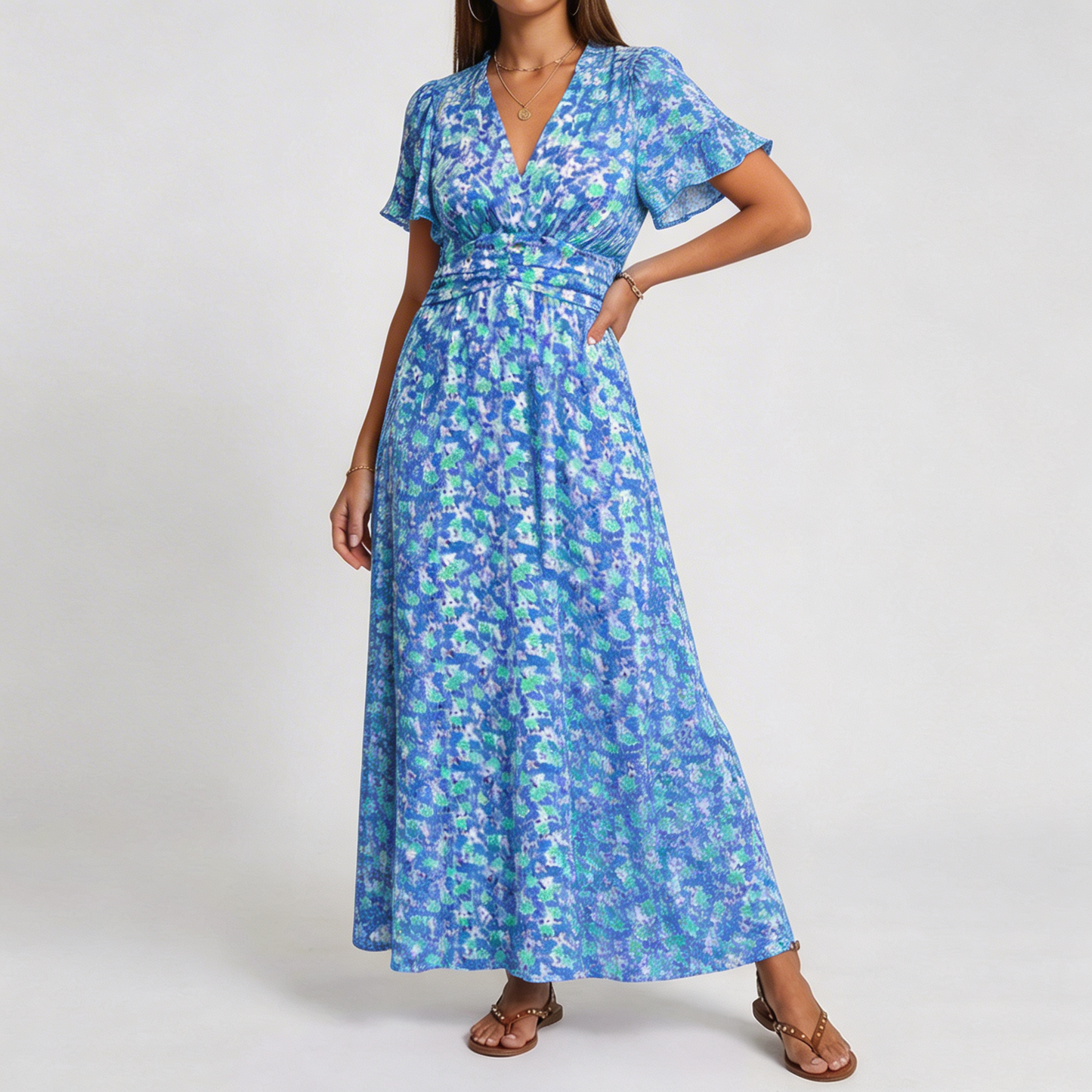 Maura | Flattering Printed Maxi Dress