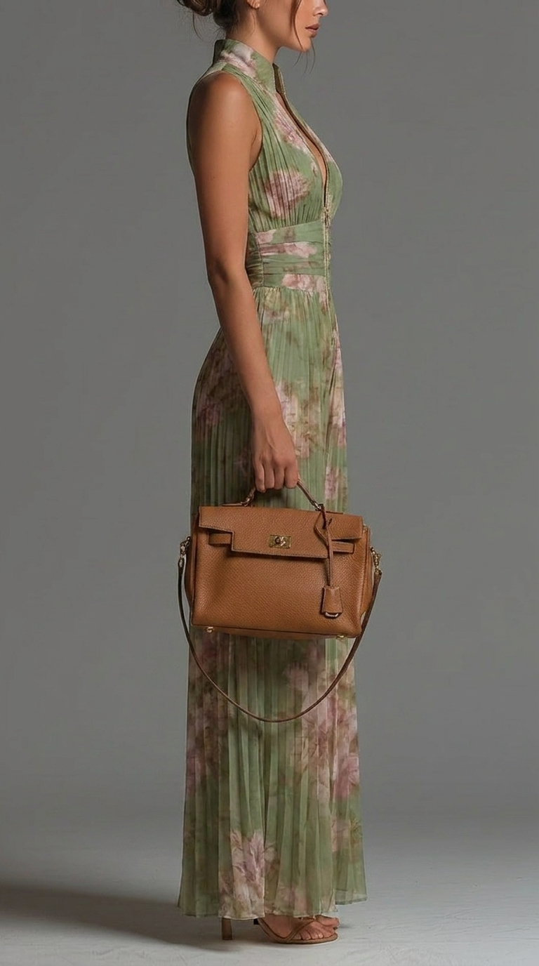 Mailí | Pleated Floral Chiffon Jumpsuit