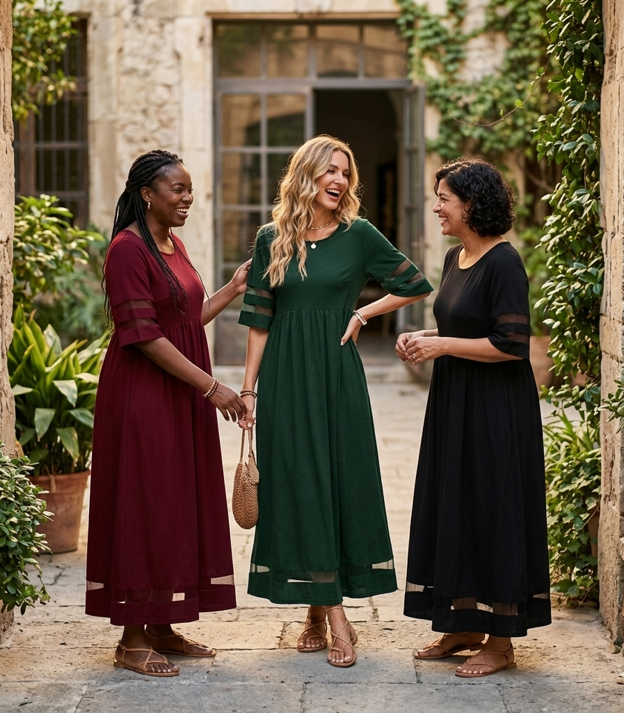 Riona | Tummy-Smoothing Midi Dress