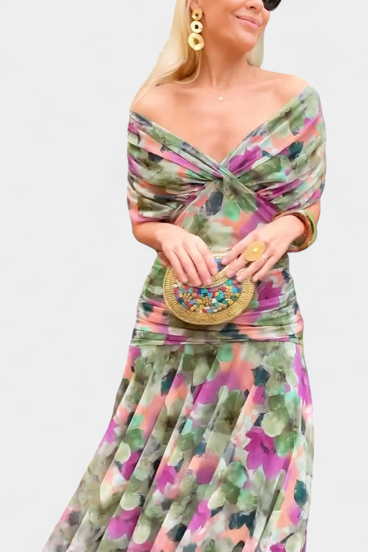 Esmé | Floral V-Neck Maxi Dress