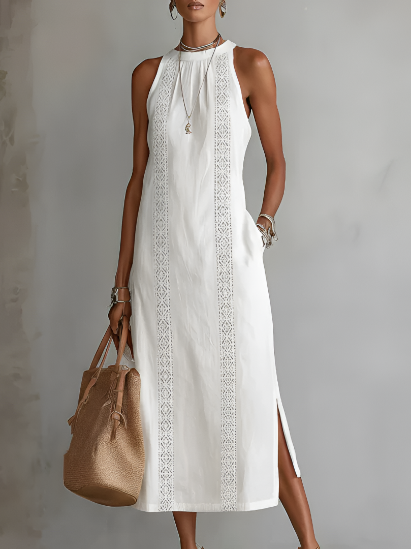 Iuchra | Casual Embroidered Midi Dress