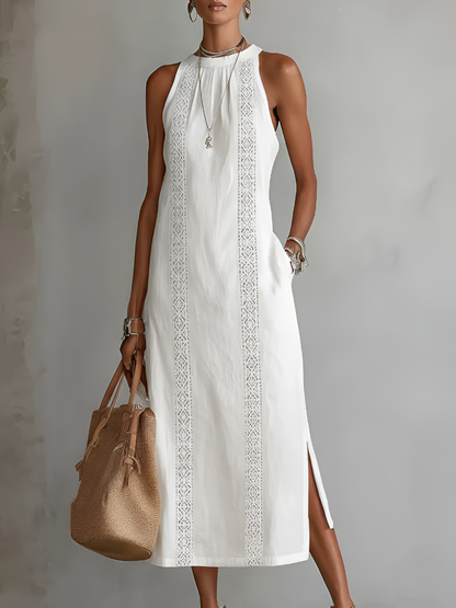 Iuchra | Casual Embroidered Midi Dress