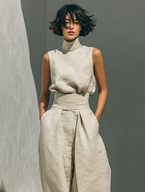 Niamh | Minimalist Sleeveless Top Set