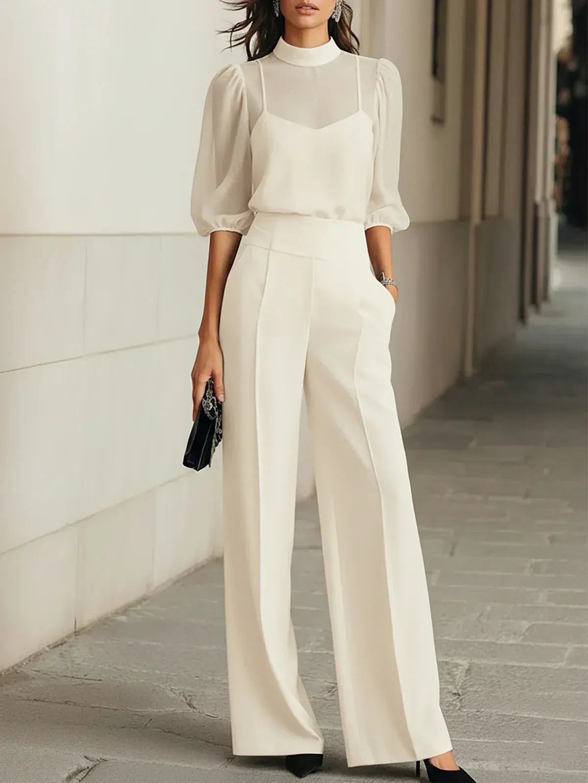 Maeve | Three-Piece Camisole & Wide-Leg Set
