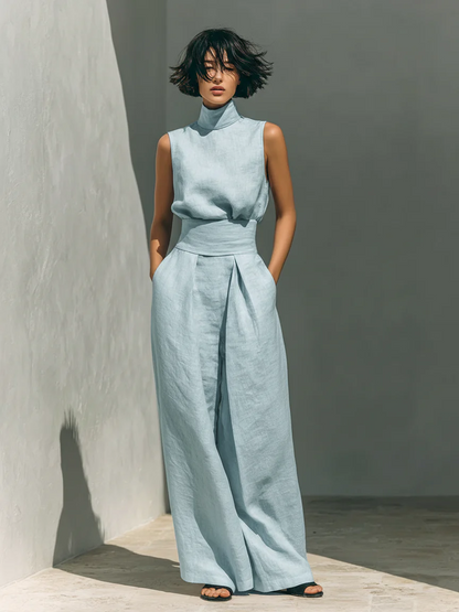 Niamh | Minimalist Sleeveless Top Set