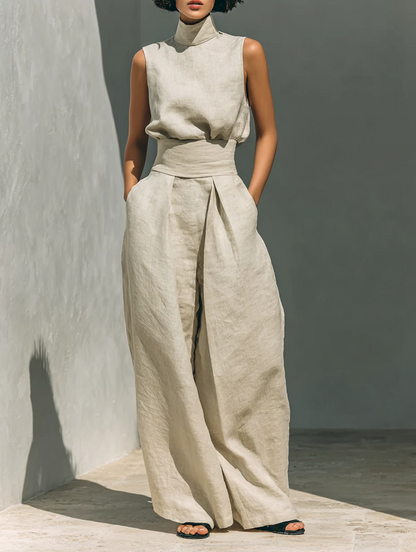 Niamh | Minimalist Sleeveless Top Set