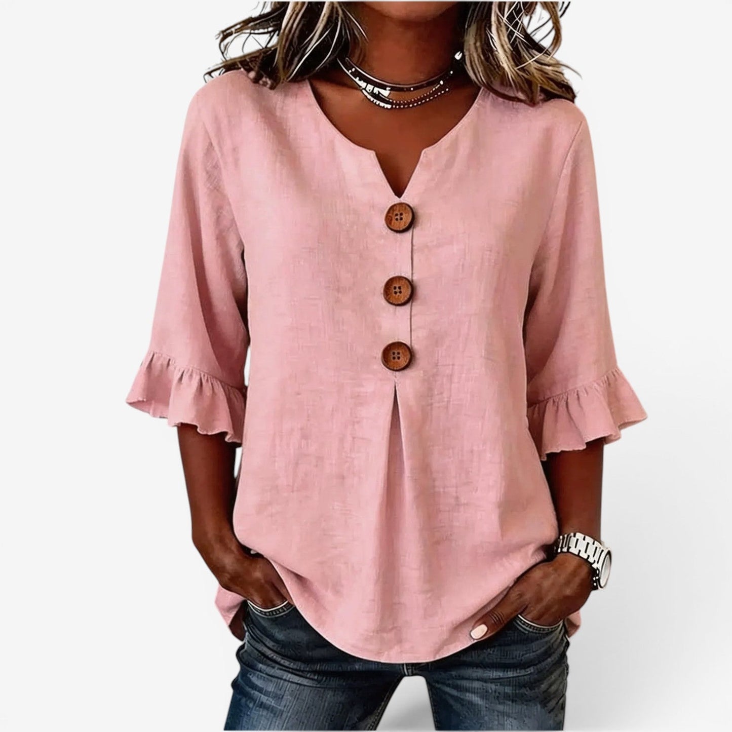 Clára | Casual Button Blouse