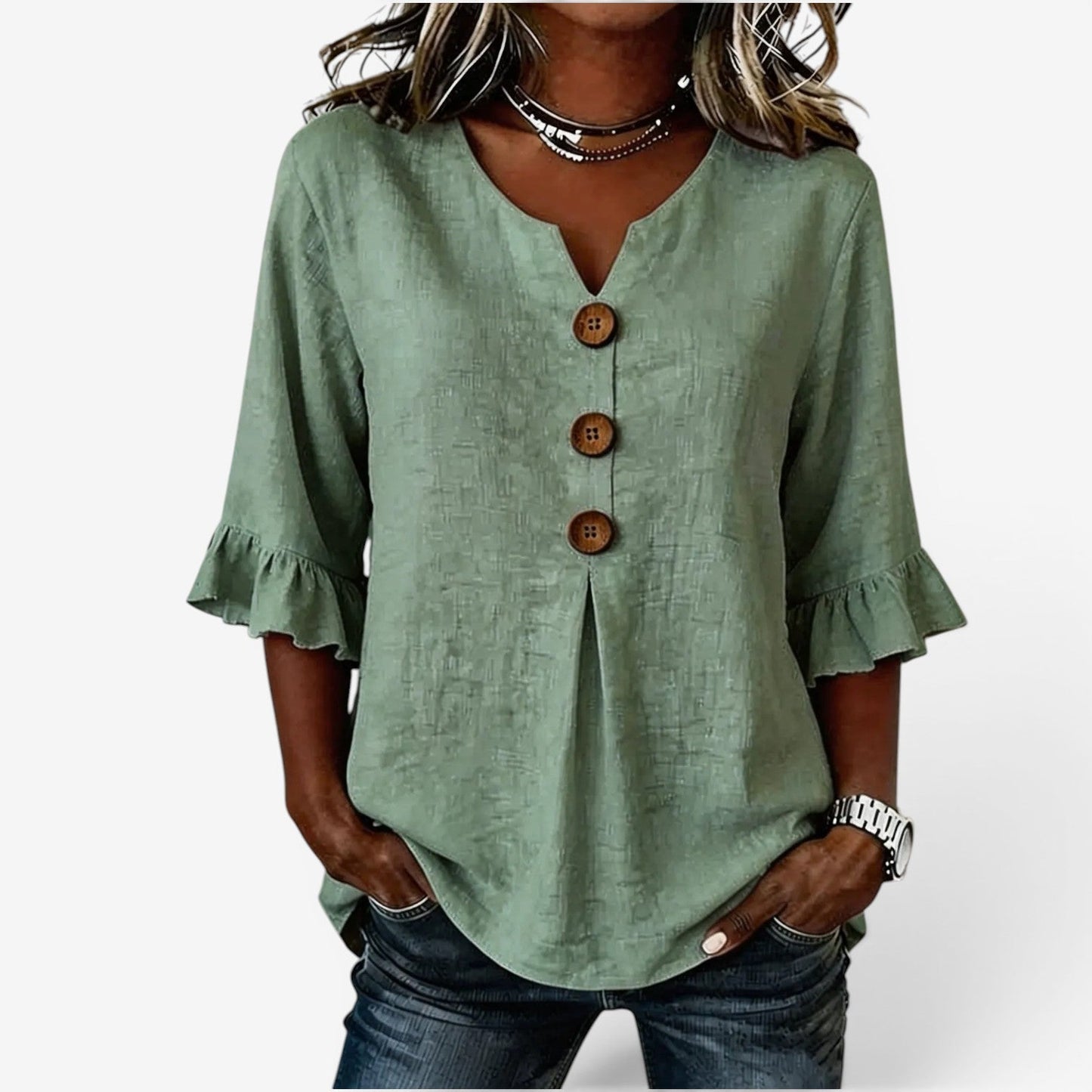 Clára | Casual Button Blouse