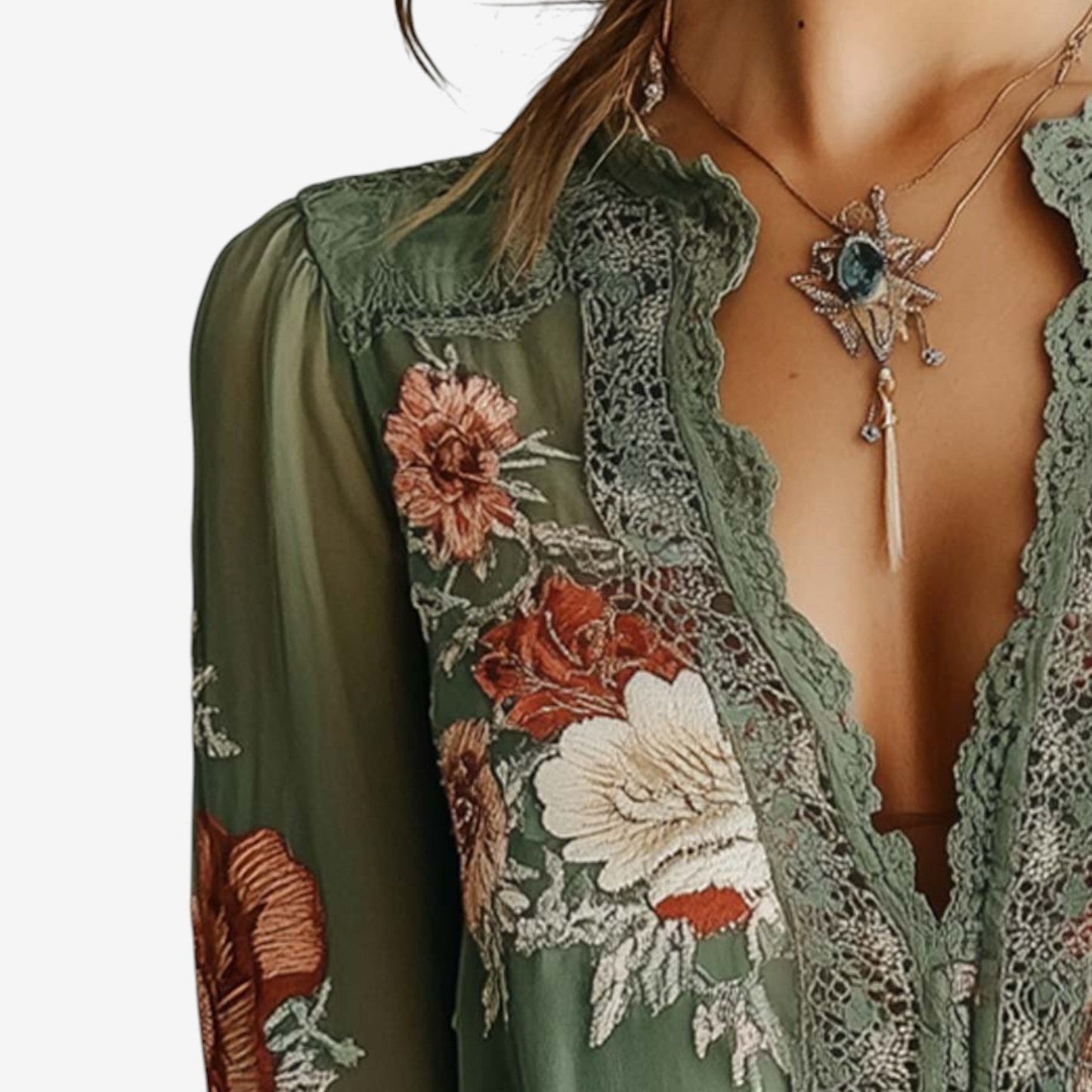 Bláth | Elegant Embroidered Blouse
