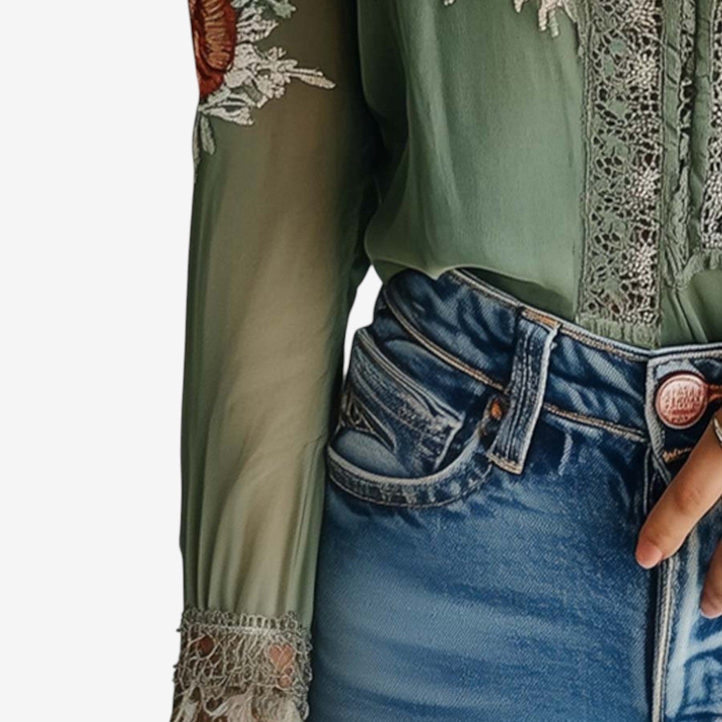 Bláth | Elegant Embroidered Blouse