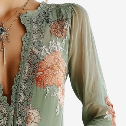 Bláth | Elegant Embroidered Blouse