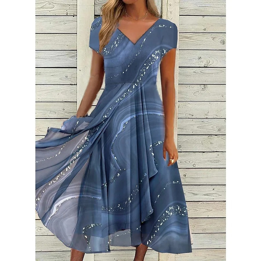 Naomi | V-neck Midi Dress