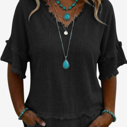 Saorlaith | V-Neck Blouse