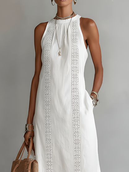 Iuchra | Casual Embroidered Midi Dress
