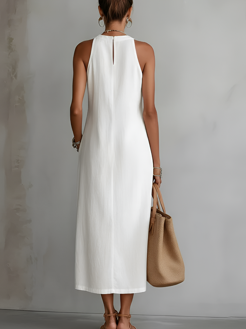Iuchra | Casual Embroidered Midi Dress
