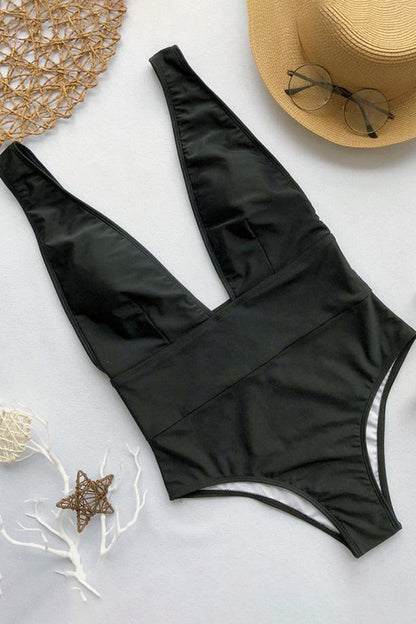 California One-Piece Swimsuit with V-Neck
