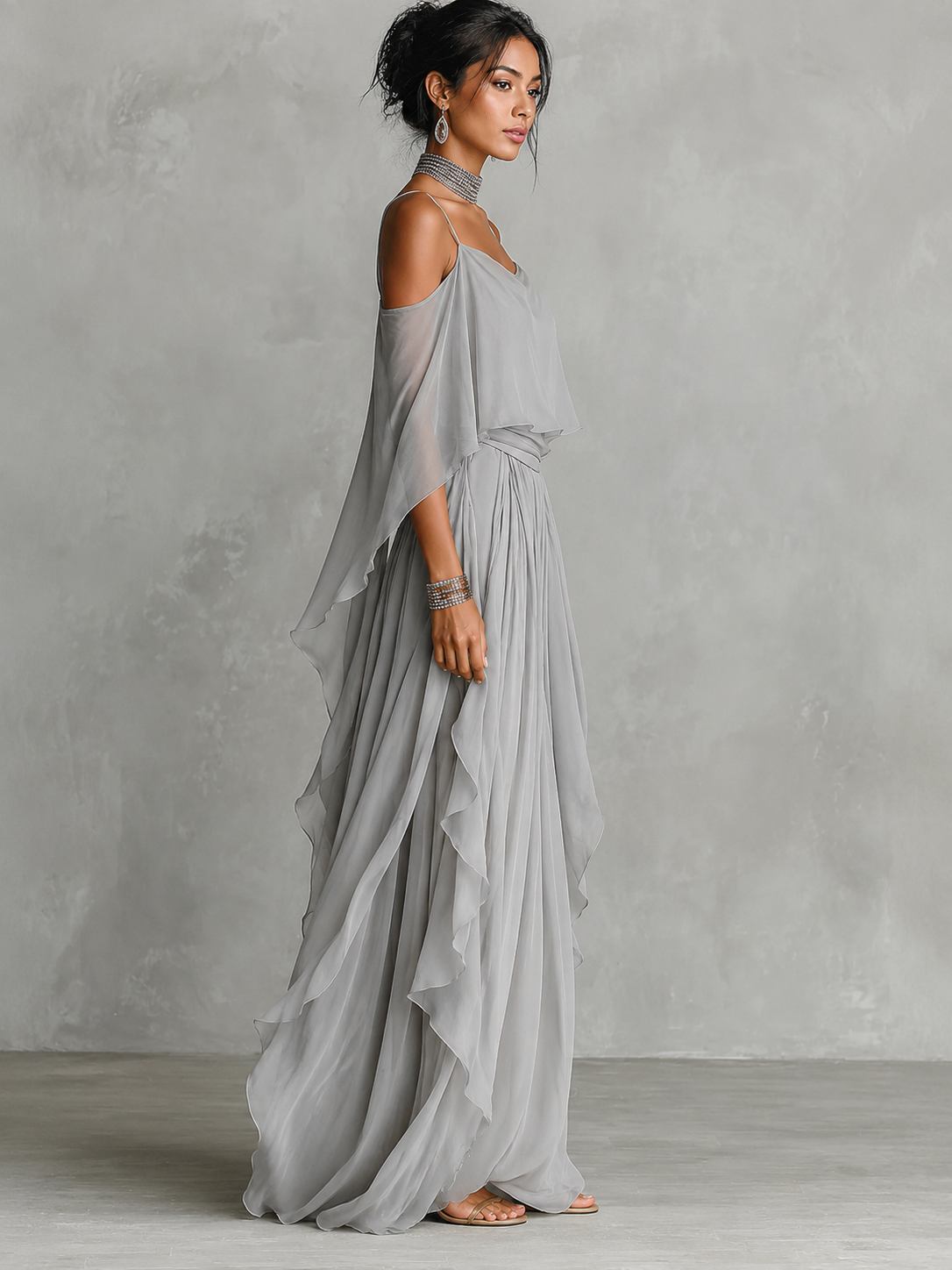 Evanna | Chiffon Two-Piece Set