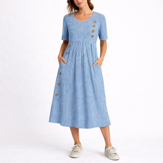 Ailish | Striped Midi Dress