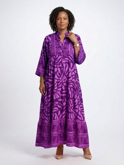 Sile | Button-Front Midi Dress