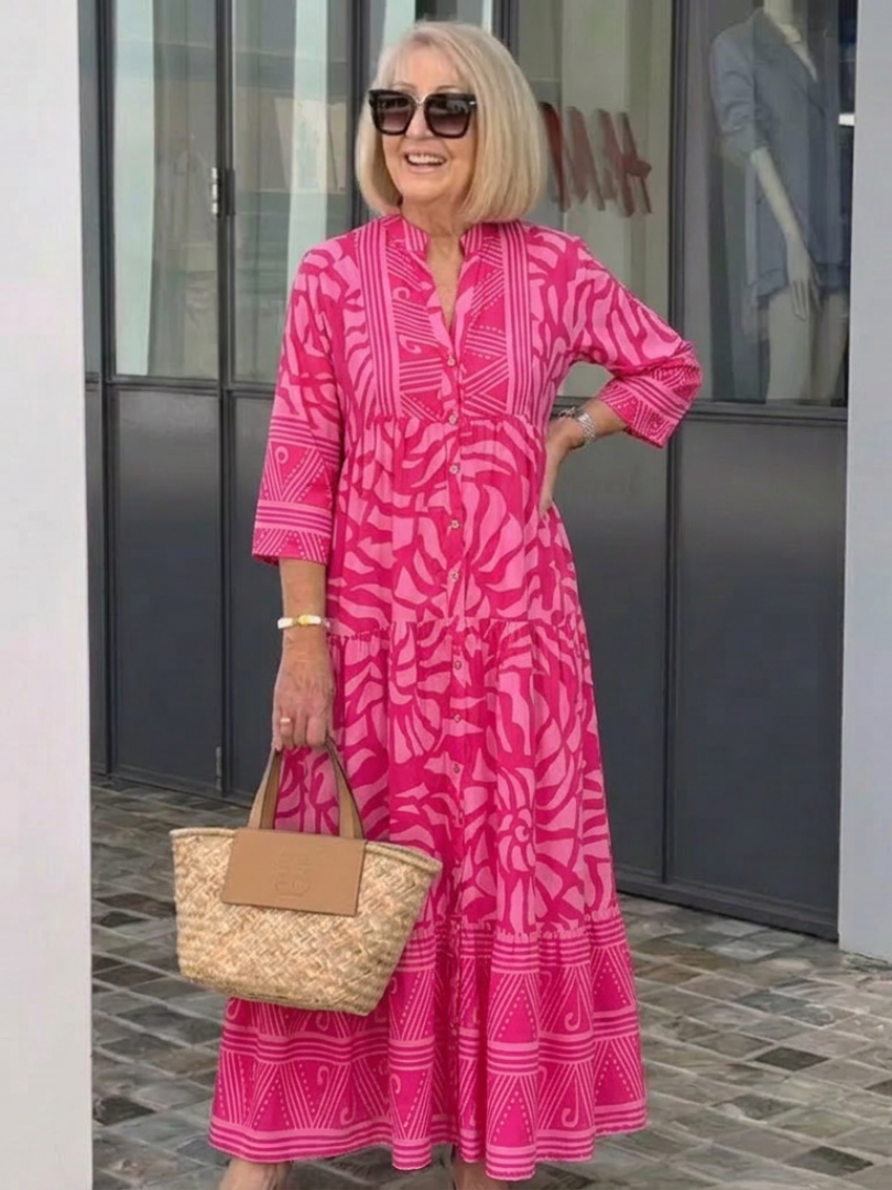 Sile | Button-Front Midi Dress