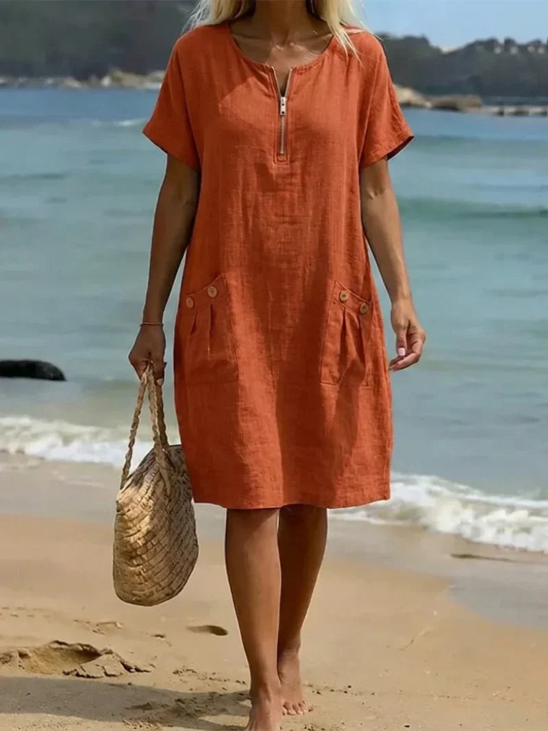 Clodagh™ | Zip-Front Maxi Dress