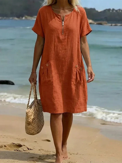Clodagh™ | Zip-Front Maxi Dress